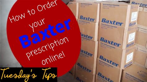 baxter online ordering.